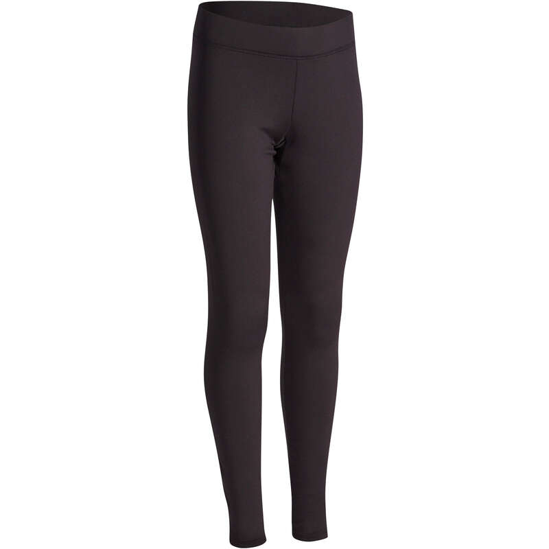 GIRL EDUCATIONAL GYM COLD WEATHER APP Fitness and Gym - S500 Girls' Warm Gym Leggings DOMYOS - Gym Activewear