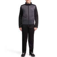 Gym'Y Boys' Zip-Up Fitness Tracksuit - Black/Grey