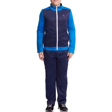 Gym'y Boys' Warm Zip-Up Gym Tracksuit - Navy Blue