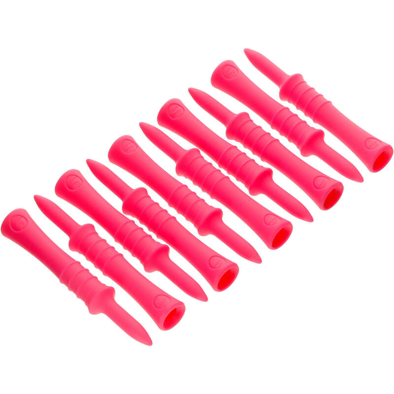 Golf Tees abgestuft 46 mm 10 Stück rosa INESIS Decathlon Österreich