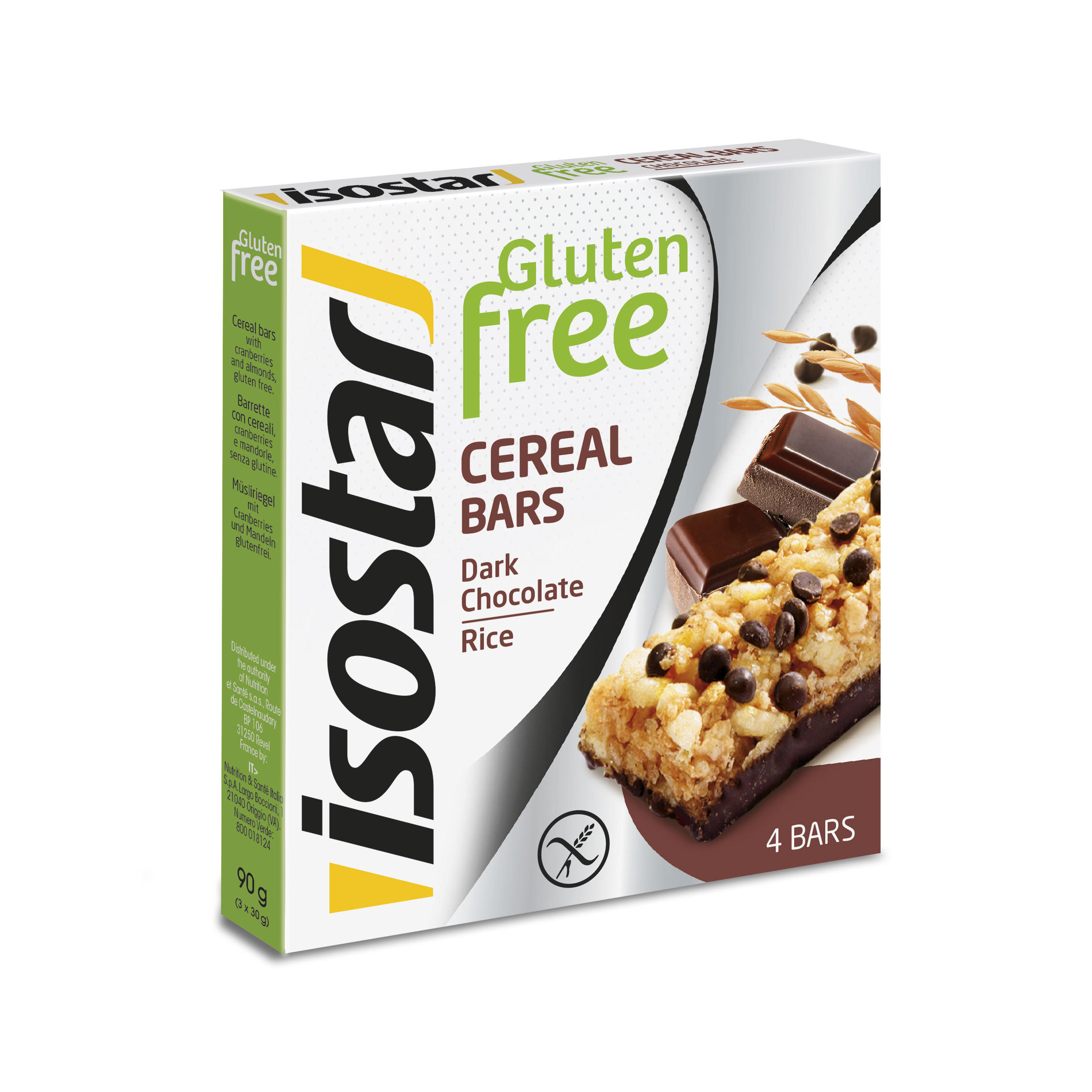 ISOSTAR Gluten-Free Cereal Bars 4x22g - chocolate