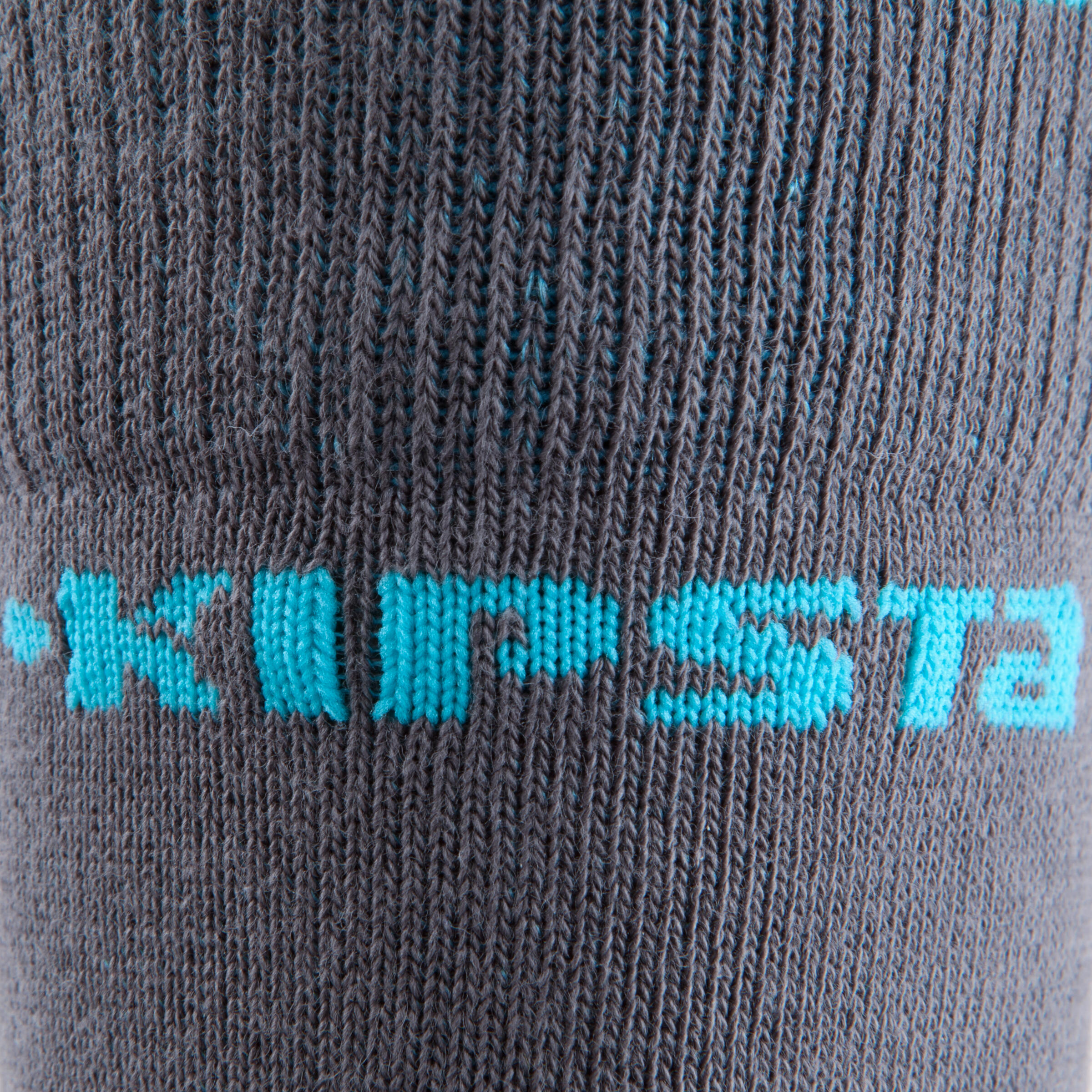 Mid 500 Kids Team Sports Socks Grey Green TARMAK Decathlon