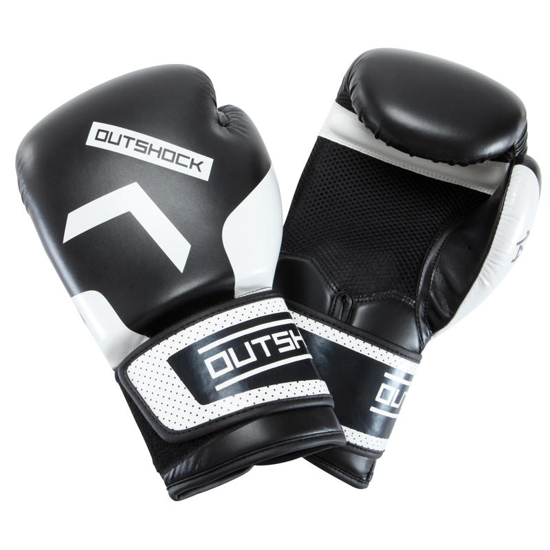 gants de boxe 300 noirs , gants d'entraînement débutant homme ou