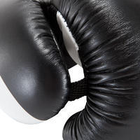 gants de boxe 300 noirs , gants d'entraînement débutant homme ou femme