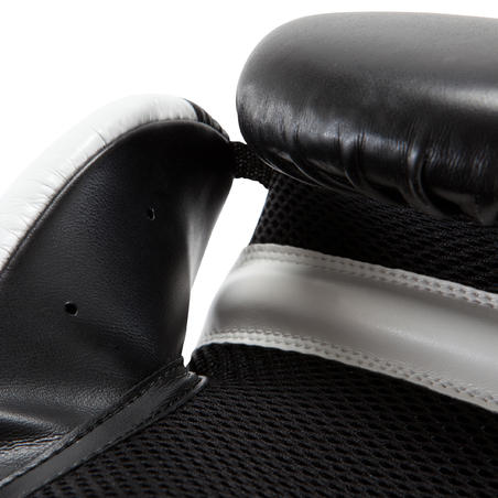 gants de boxe 300 noirs , gants d'entraînement débutant homme ou femme