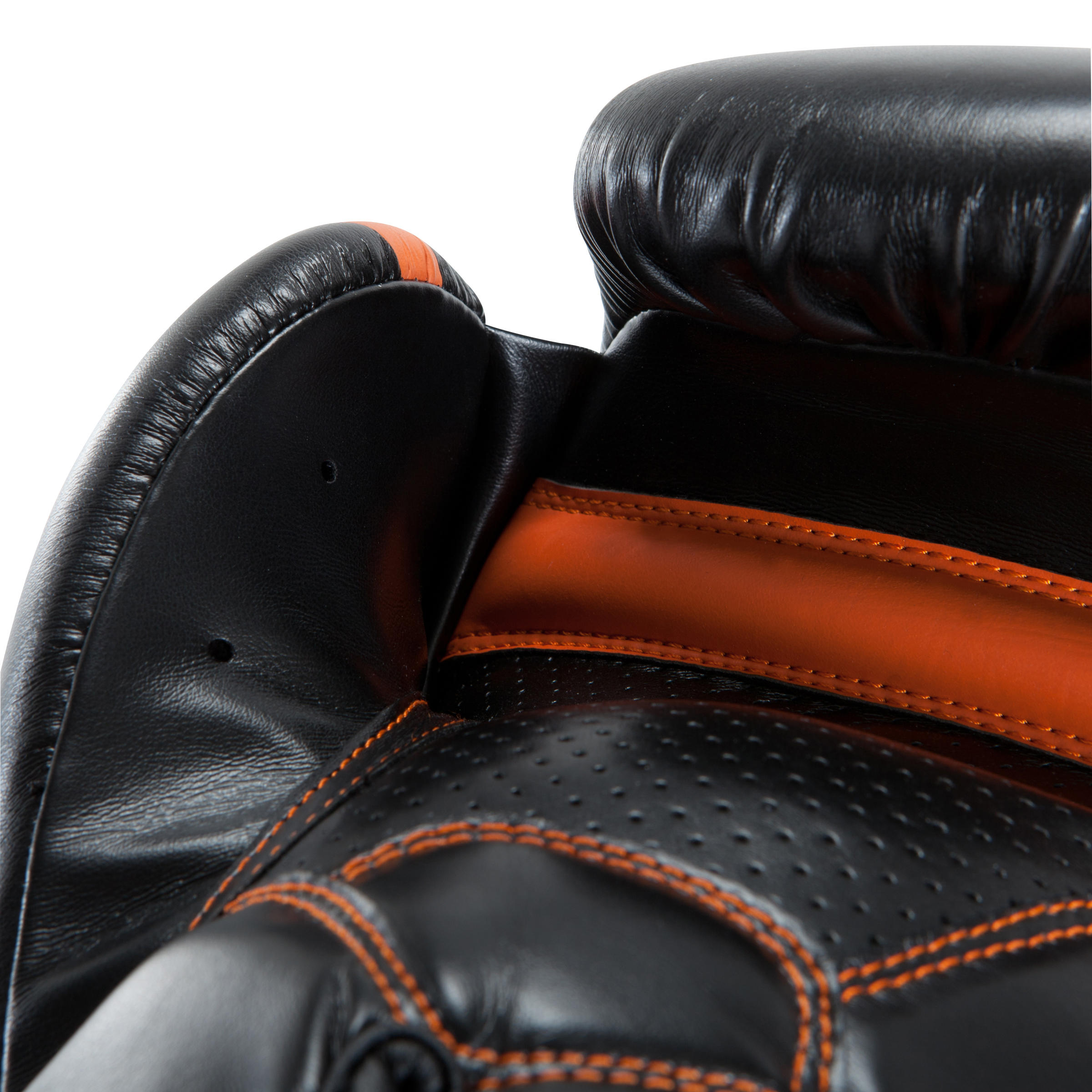 500 Intermediate Boxing Gloves - Black/Orange 12/22