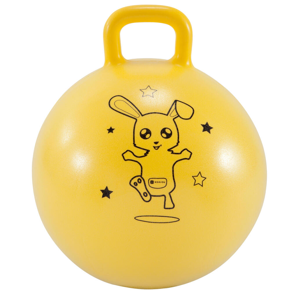 Kids' gym hopper ball resist 45 cm - yellow