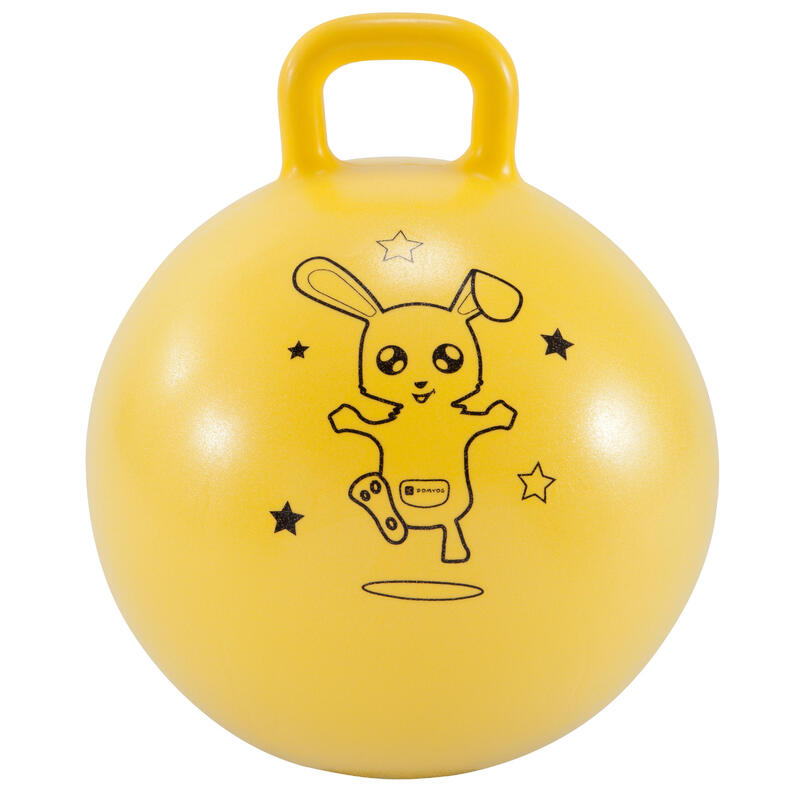 Ballon sauteur chien animal sauteur gonflable avec pompe jouet 50 kg jaune