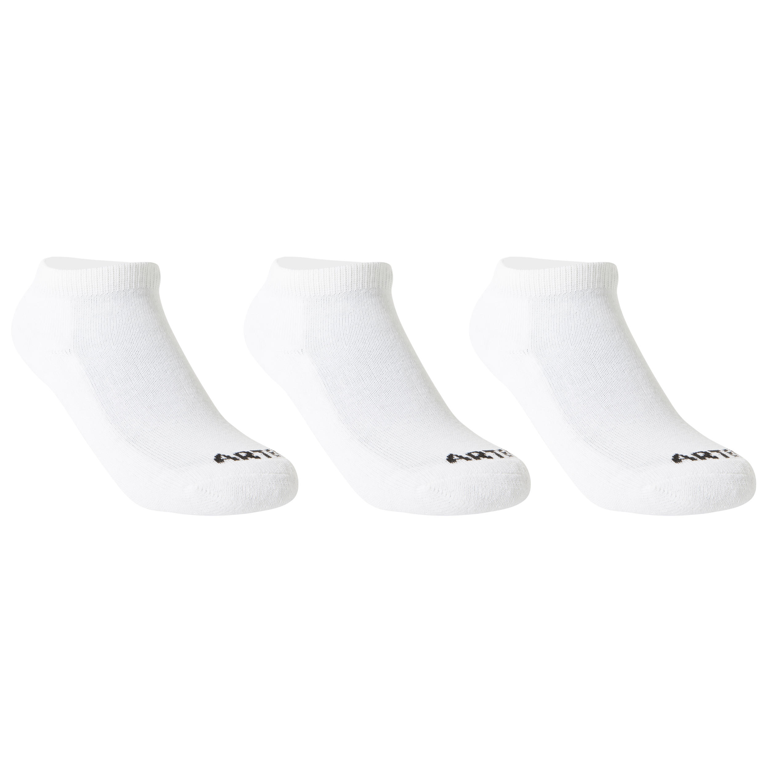 RS100 Junior Mid-Length Sports Socks 3-Pack - White 1/10