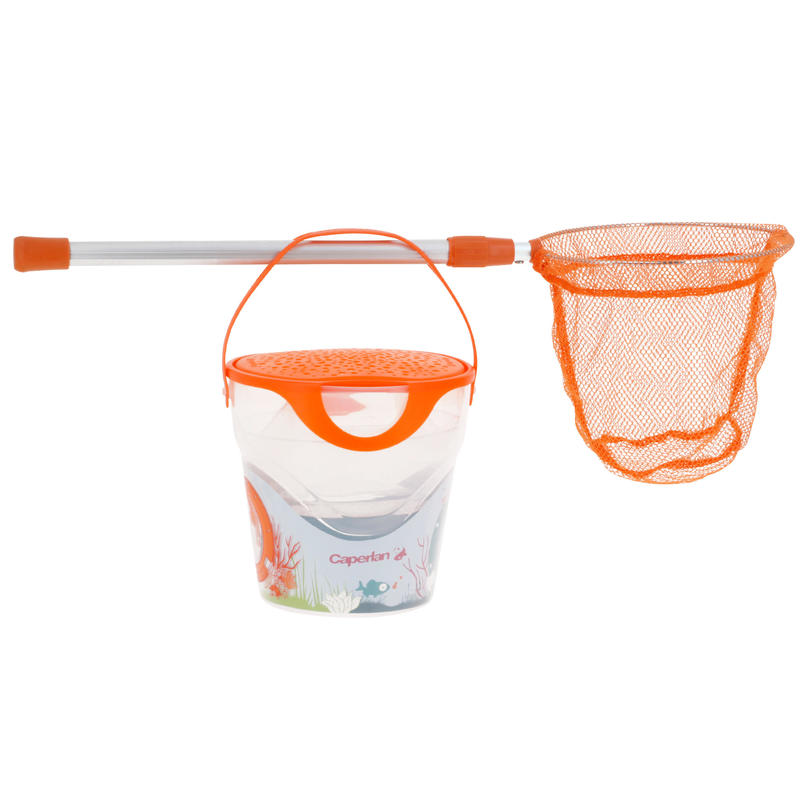 Red y Cubo Kit Descubrimiento Niños Pesca Naranja