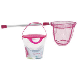 Red y Cubo Kit Descubrimiento Niños Pesca Rosa