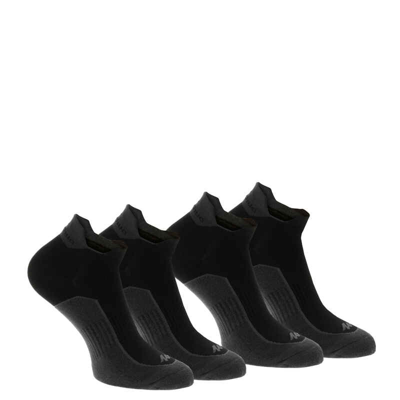 Country walking socks - NH500 Low - X2 pairs - black