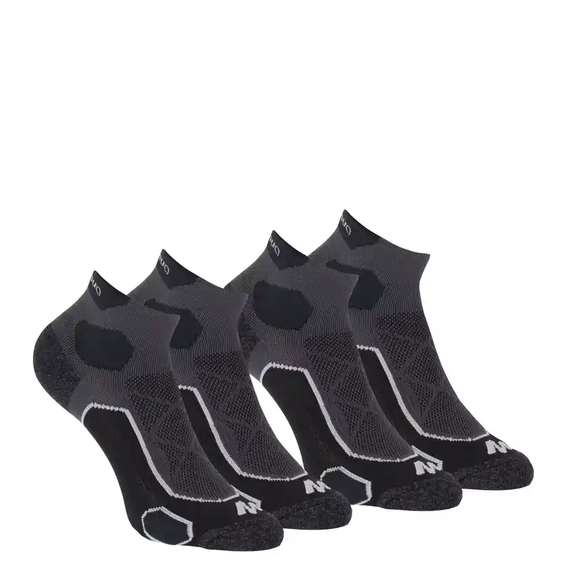 Mid-top mountain hiking socks. Forclaz 500 2 pairs - Black