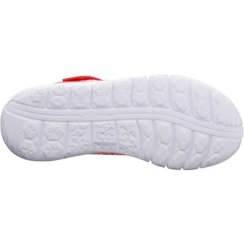 Kids' lightweight and waterproof rip-tab shoes, red