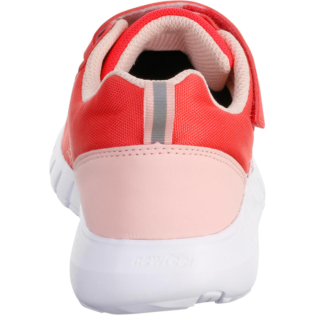 Kids' lightweight and waterproof rip-tab shoes, red