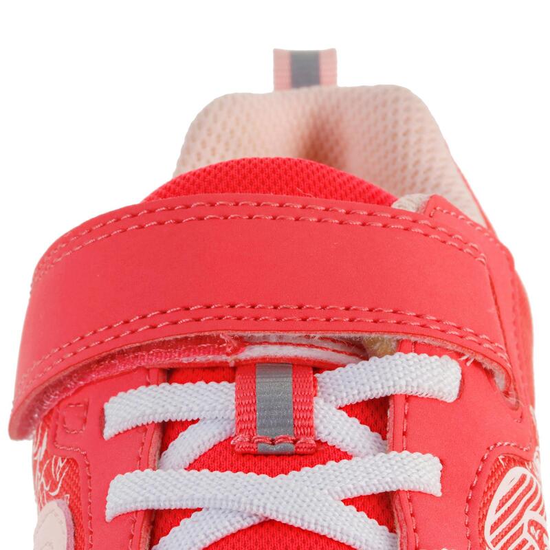 Kids' lightweight and waterproof rip-tab shoes, red