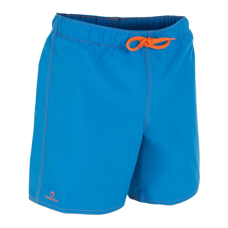 Korte boardshort voor jongens Hendaia Prems blauw