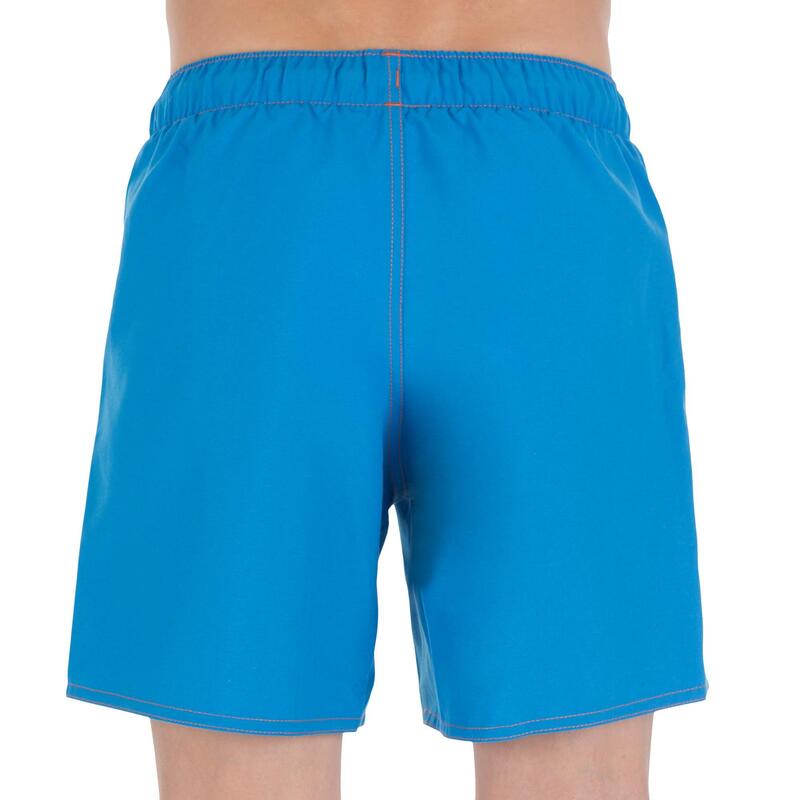 Korte boardshort voor jongens Hendaia Prems blauw