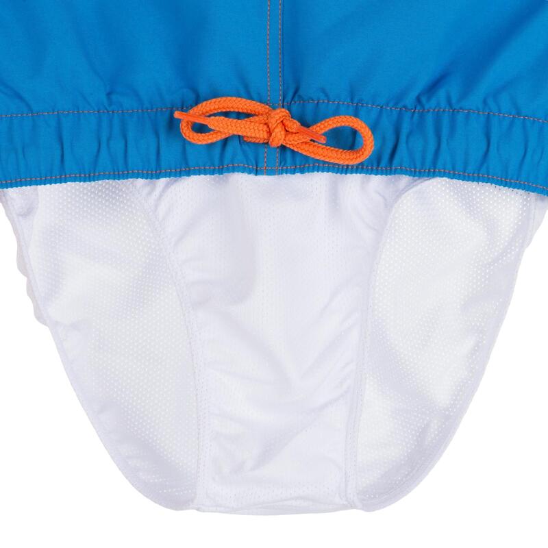 Korte boardshort voor jongens Hendaia Prems blauw