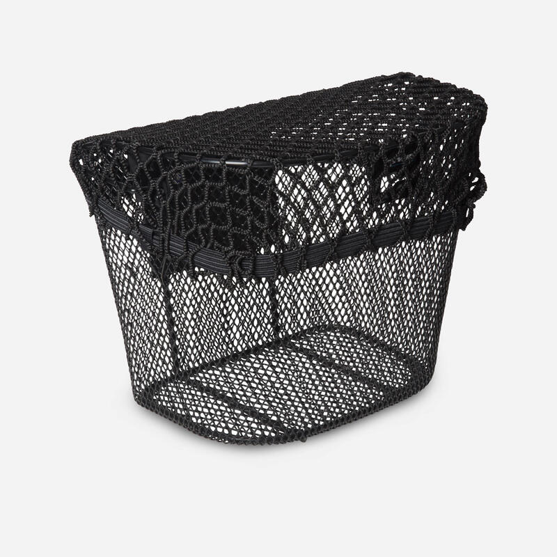 Panier avant de vélo carré grand filet noir — onVeló cycling