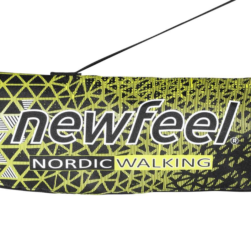 Tas voor nordic walking stokken NW B500 zwart / geel