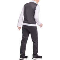 Gym'Y Boys' Zip-Up Fitness Tracksuit - White/Grey