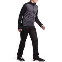 Gym'Y Boys' Zip-Up Fitness Tracksuit - Black/Grey