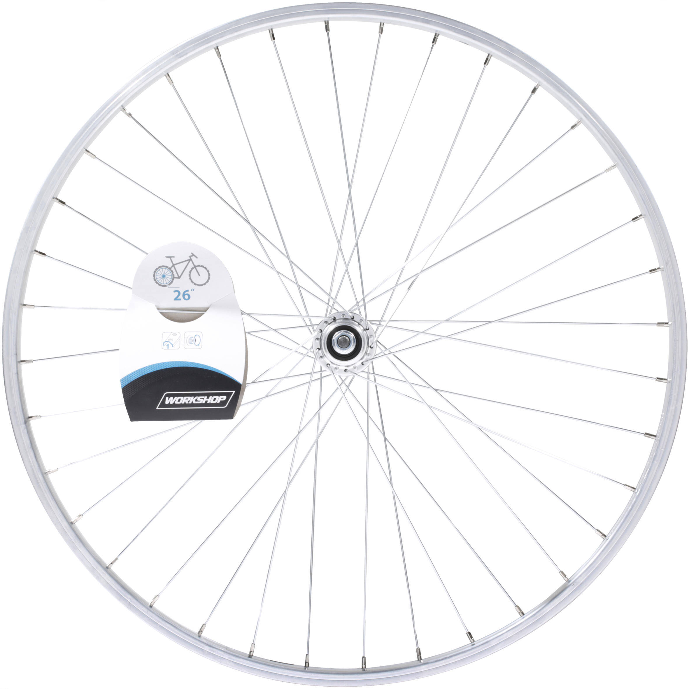 26" Mountain Bike Single-Walled Rear Wheel V-Brake with Freewheel + Bolt-On Hub -  1