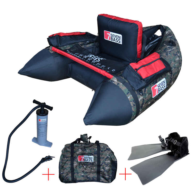 Camo Raft FLOAT TUBE NRV CAMO PACK FISHING FLOATS TUBES/ACCESSORIES - Decathlon