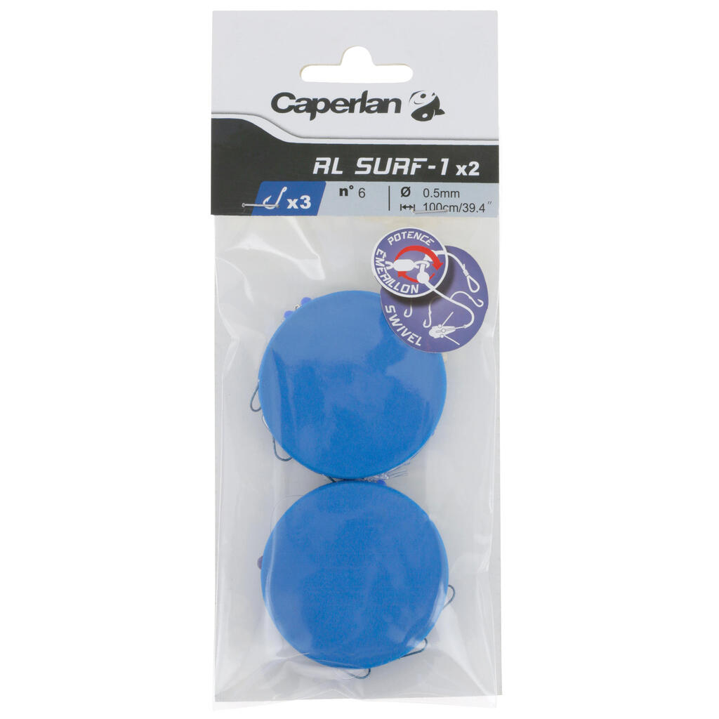 RL SURF-1 3xH10 x2 surfcasting leader