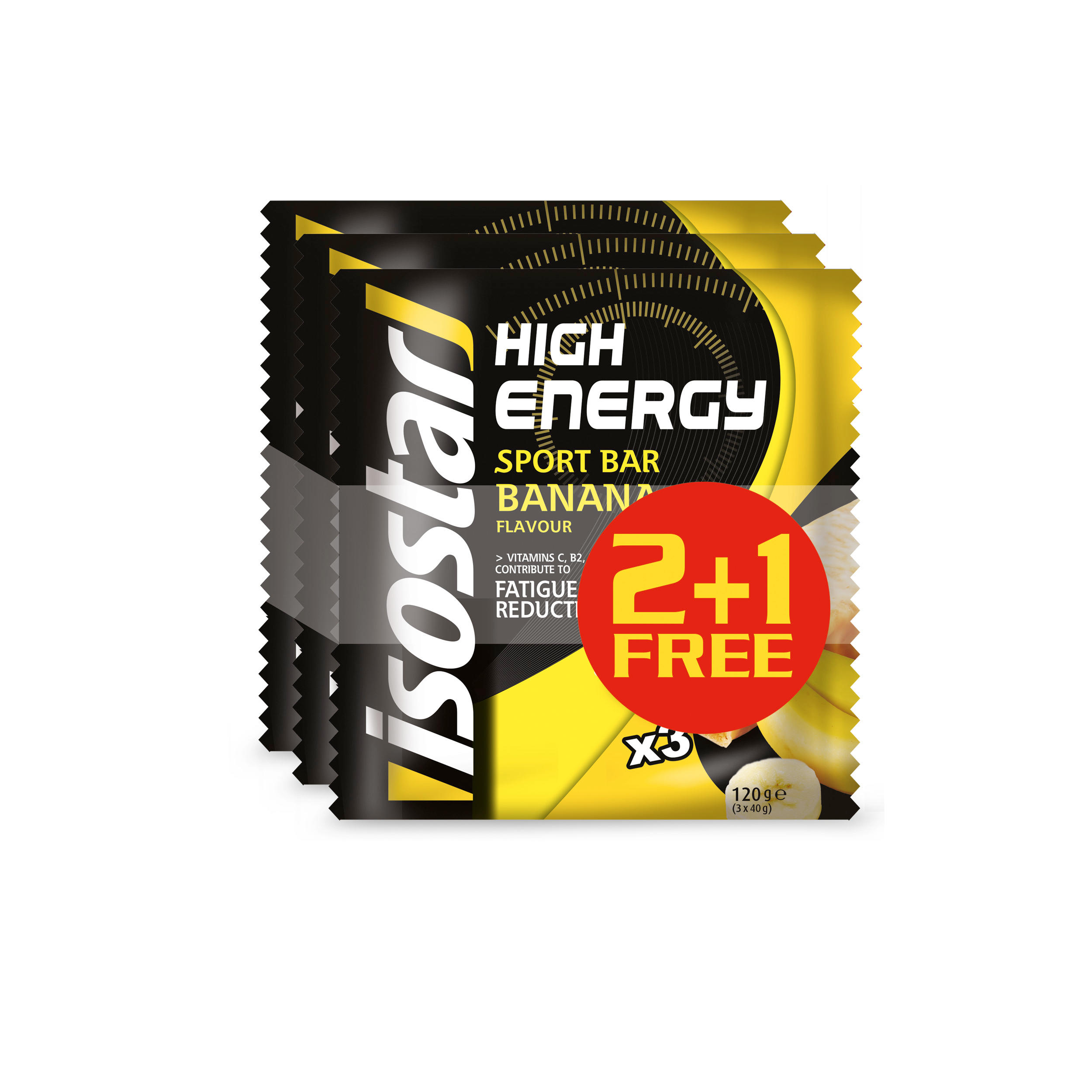 ISOSTAR HIGH ENERGY Energy Bar 6x40g + 3x40g FREE - banana