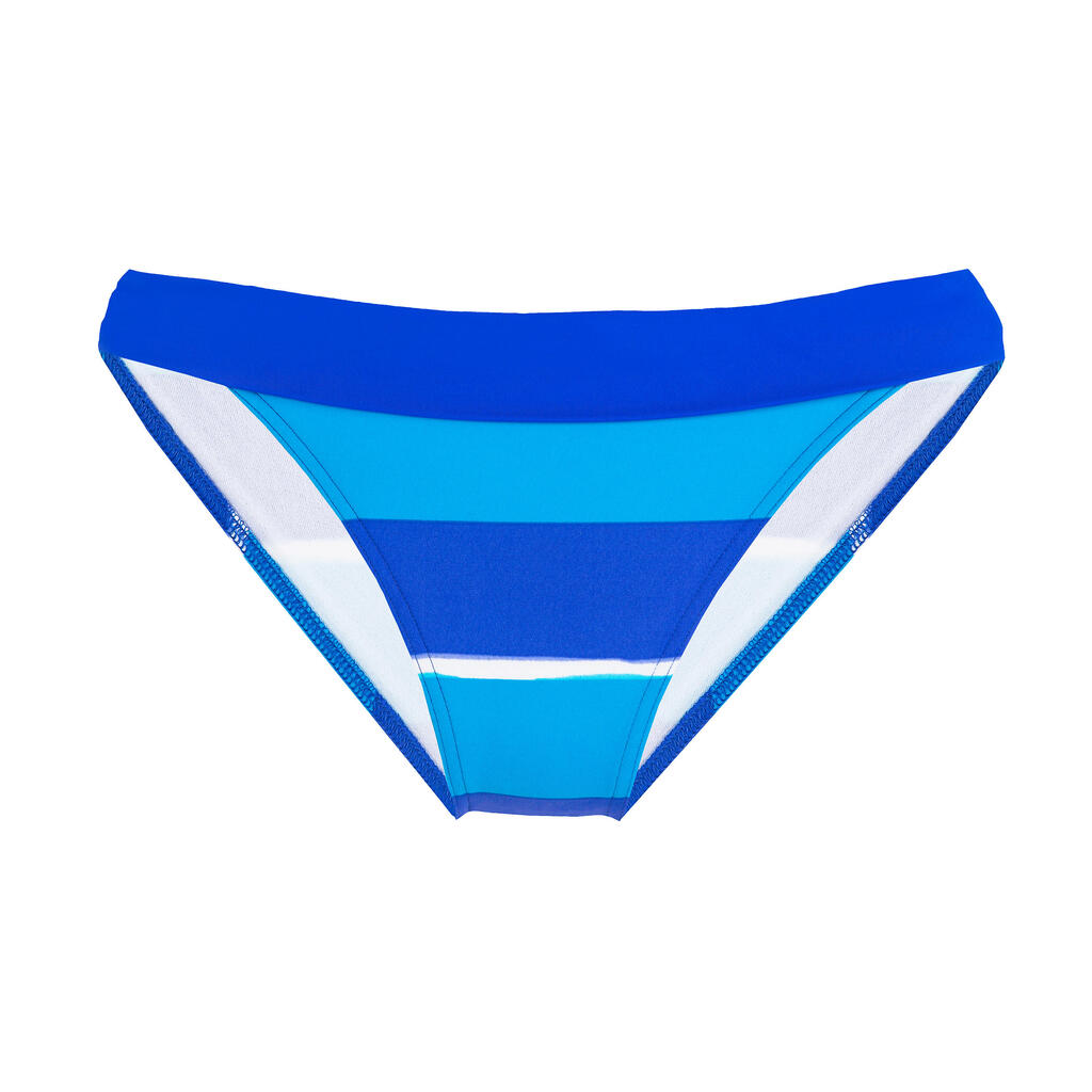 Bas de maillot de bain femme culotte NAO MOANA vert taille haute avec revers