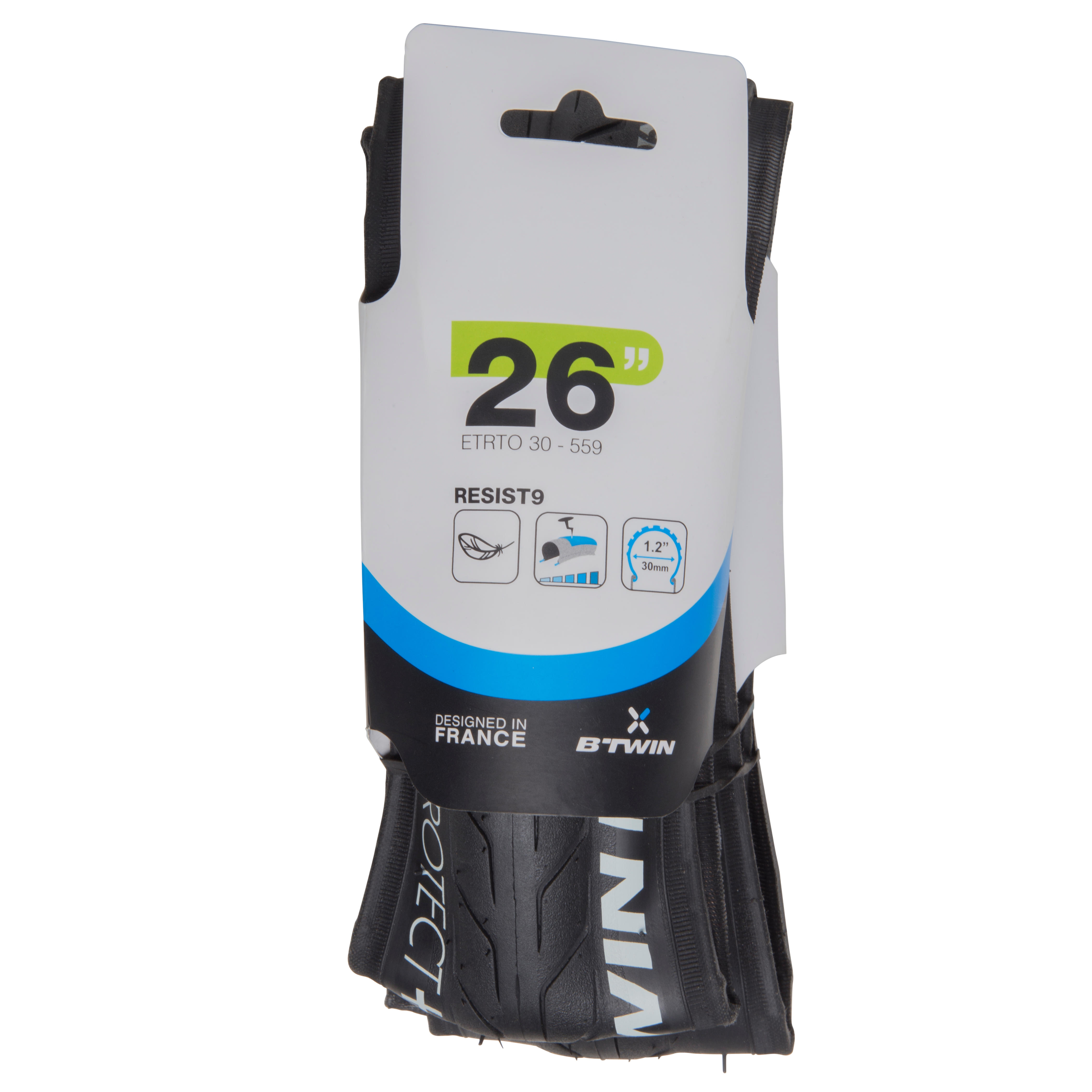 PNEU VTT SLICK 26x1.2 PROTECT TRINGLES SOUPLES BTWIN Decathlon