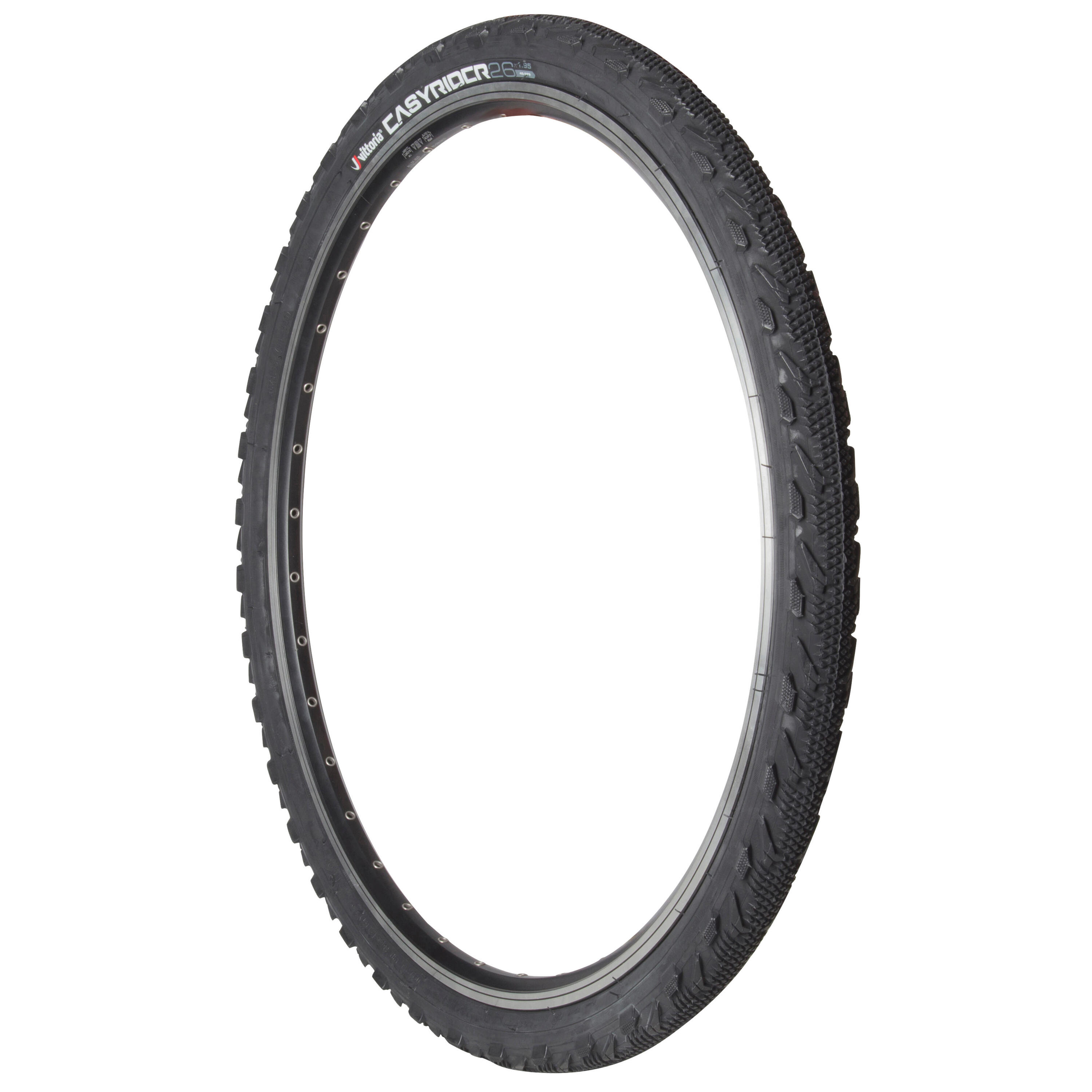 Mountain Bike Stiff Bead Tyre Easy Rider 26x1.95 - Black 2/3