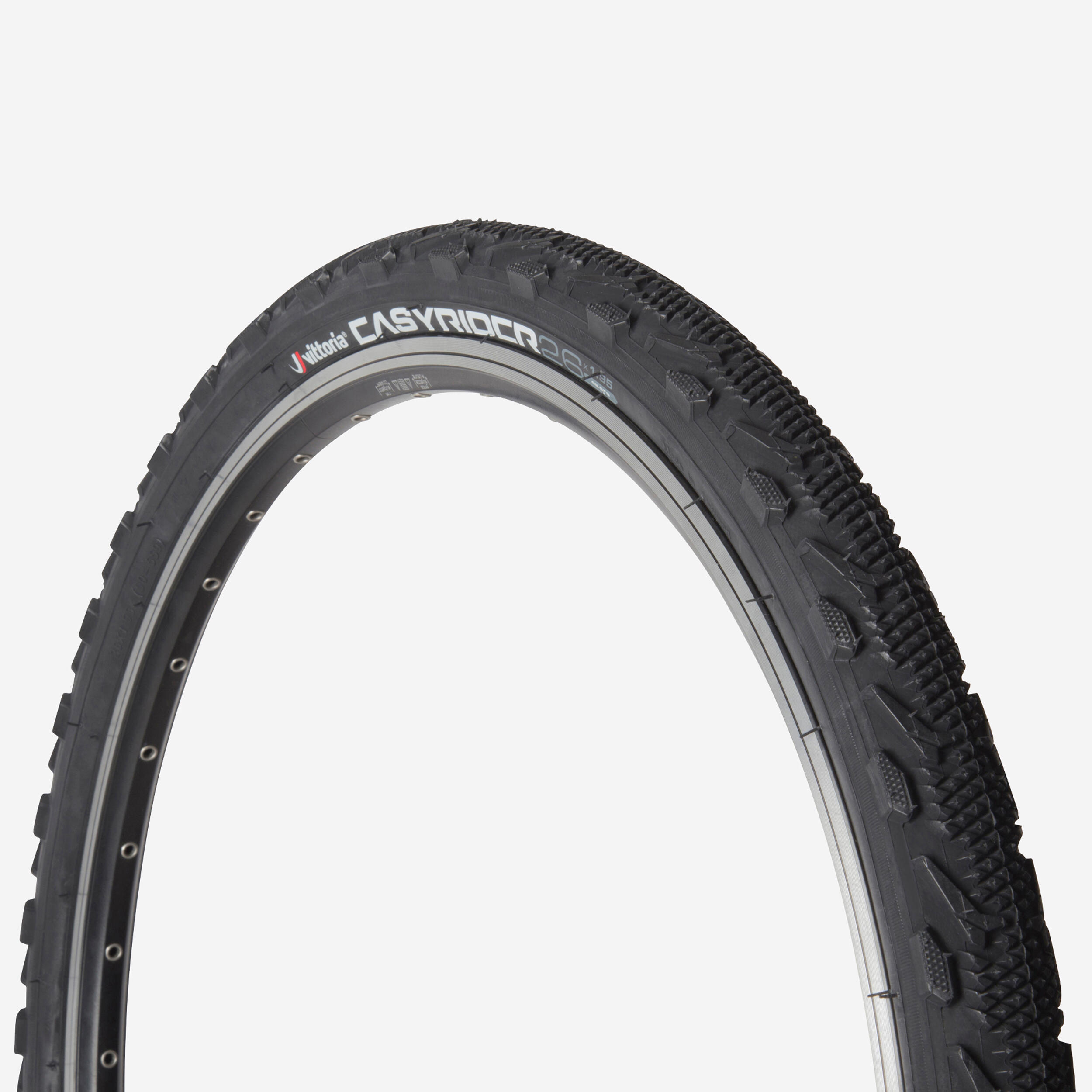 Mountain Bike Stiff Bead Tyre Easy Rider 26x1.95 - Black 1/3