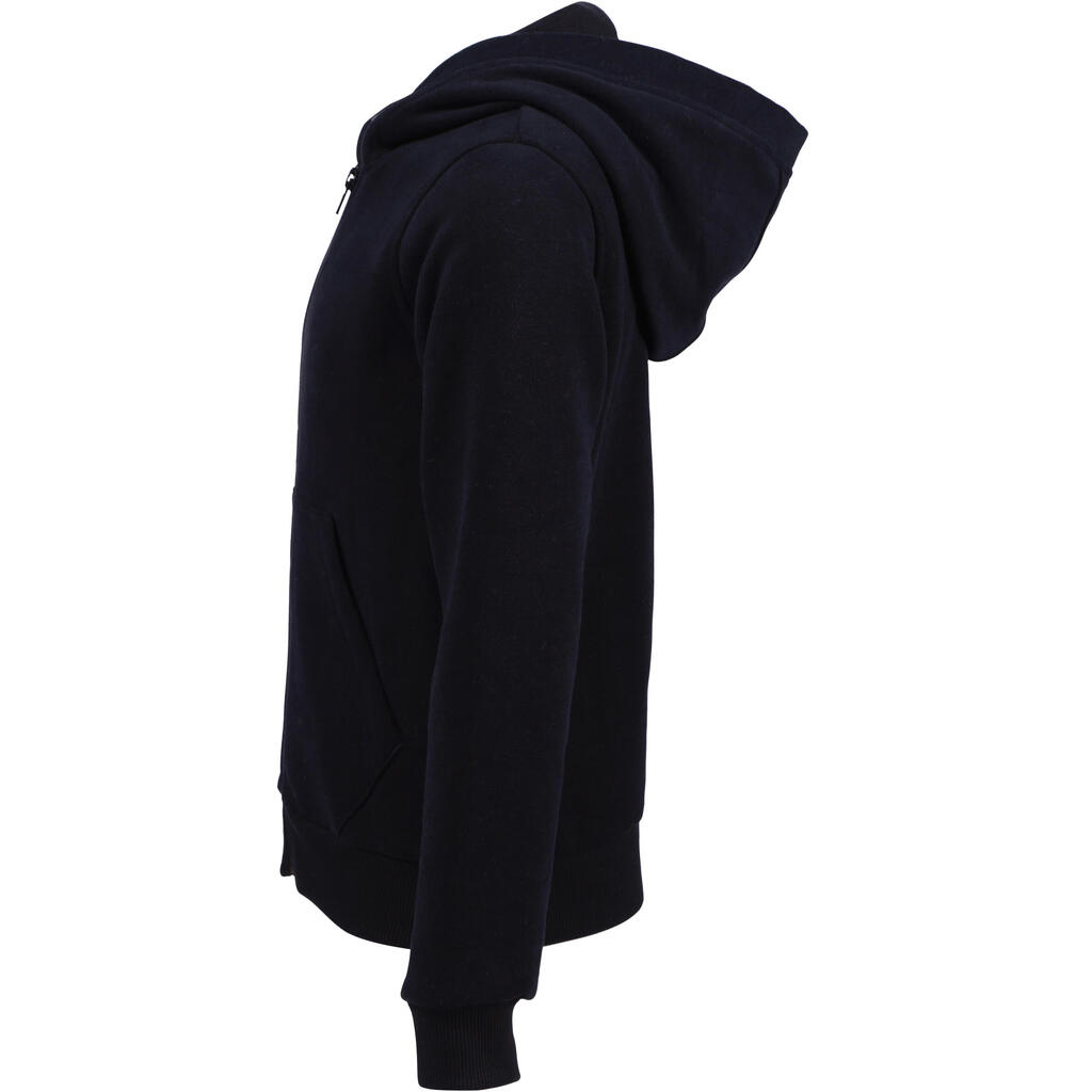 Sweatshirtjacke Basketball B300 Kinder schwarz