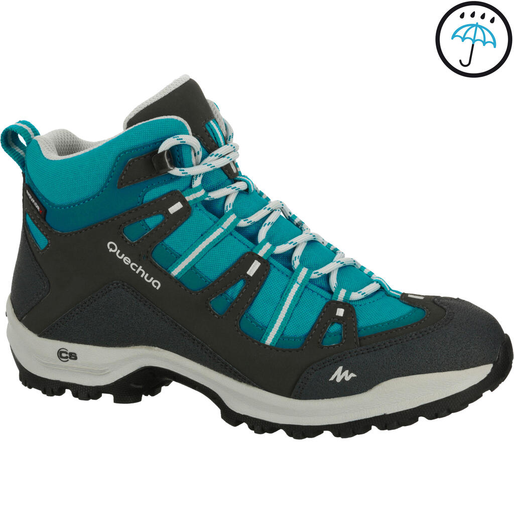 Wanderschuhe Arpenaz 100 Mid Damen blau