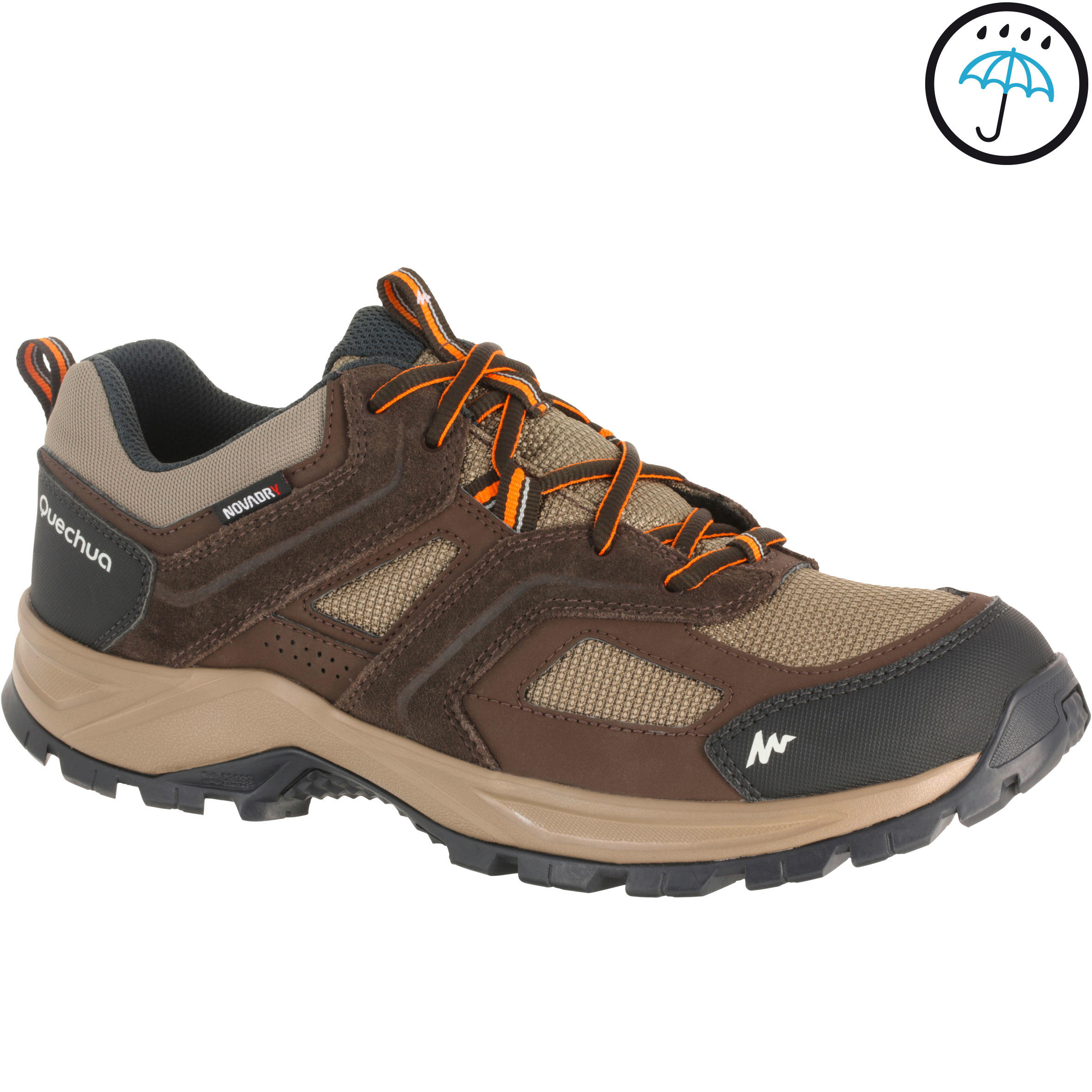 Forclaz 100 Male Waterproof Hiking Boot - Brown 1/13