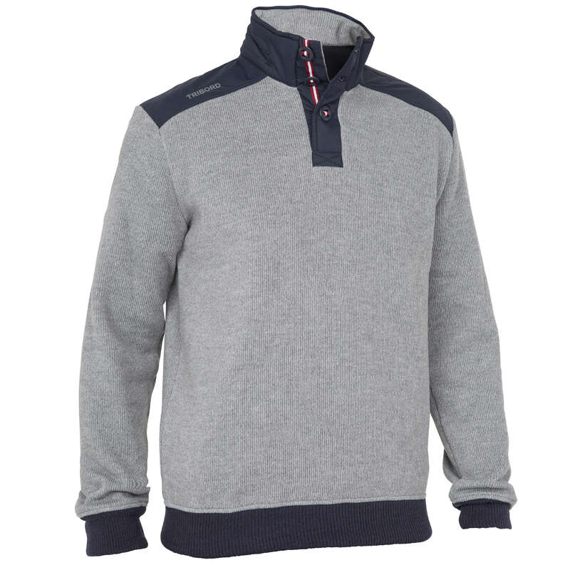 MAN SAILING FLEECE SOFTSHELL Sailing - Cruise Men's Pullover - Grey TRIBORD - Sailing Clothing