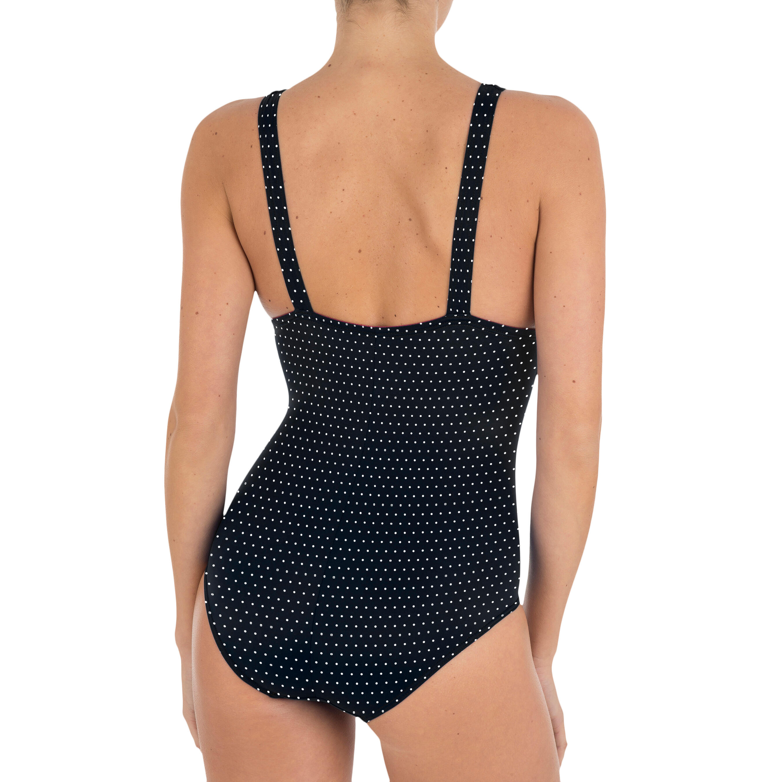 Daria Women's One-Piece Swimsuit with Padded Cups - Dots 5/9