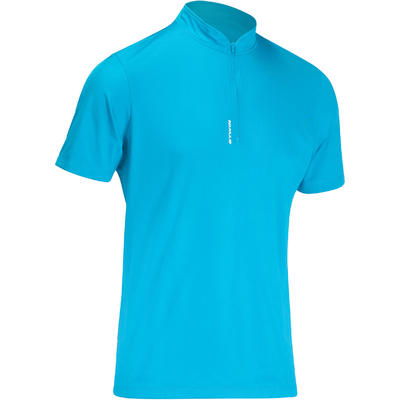 Fietsshirt heren rc100 essential met korte mouwen blauw