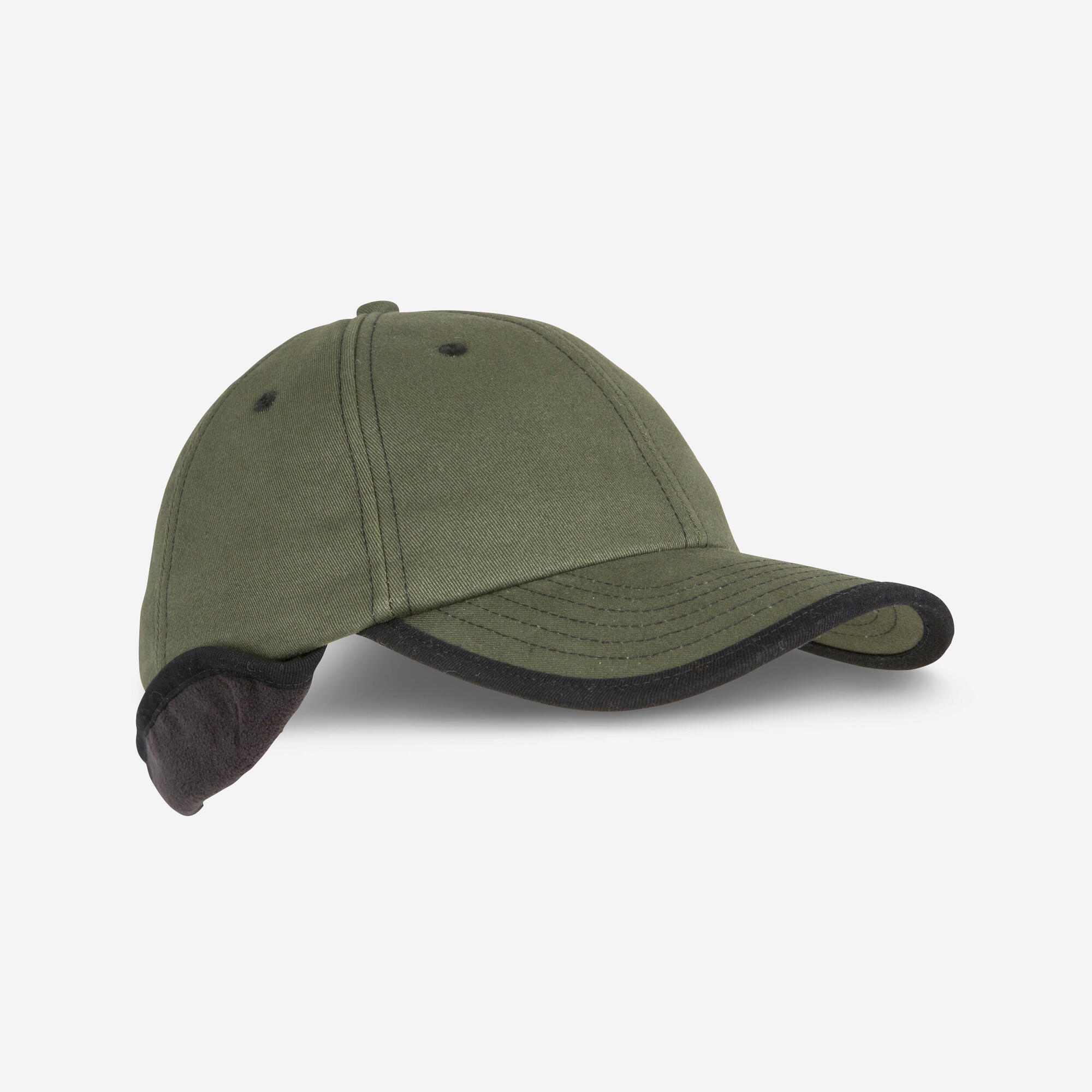 Casquette cache-oreilles chasse polaire vert | Solognac