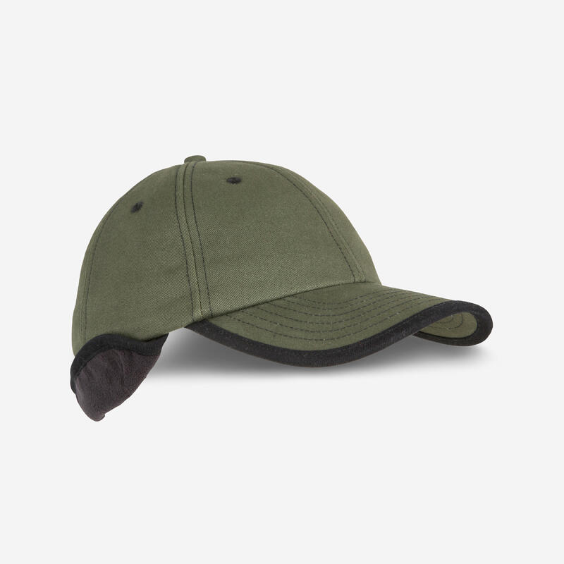 Casquette chasse polaire chaude 500 verte