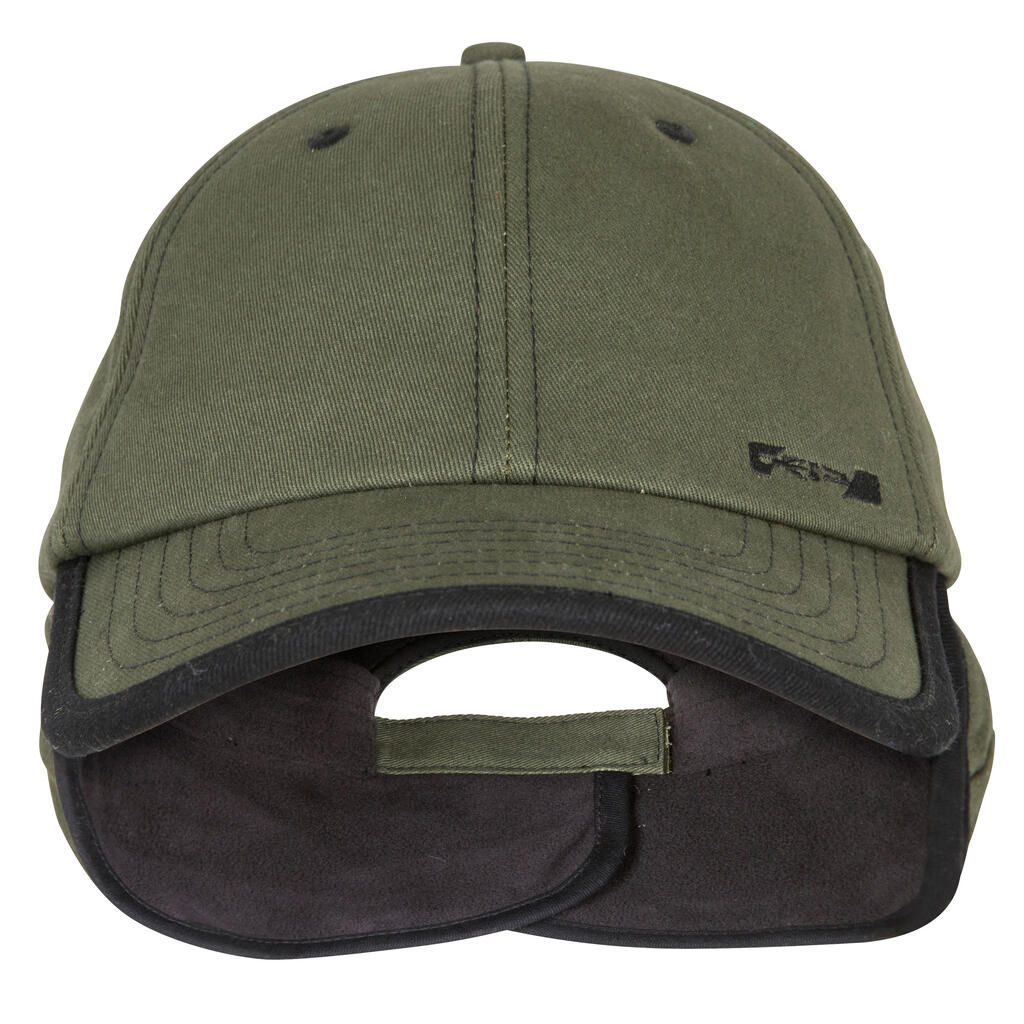 Šilta flisinė medžioklinė kepuraitė „500“, žalia