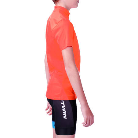 300 Kids' Short Sleeve Cycling Jersey - Red