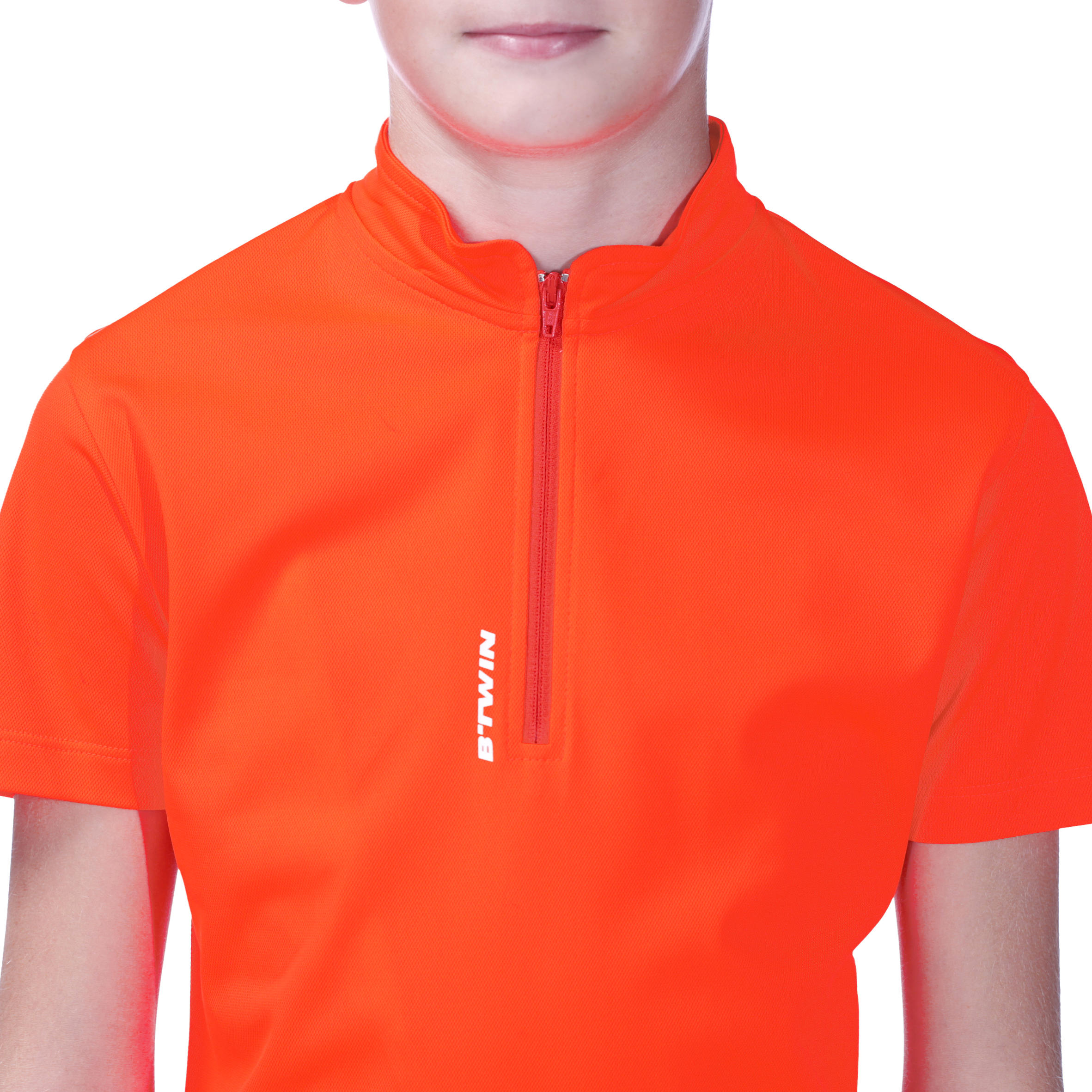 300 Kids' Short Sleeve Cycling Jersey - Red 2/10