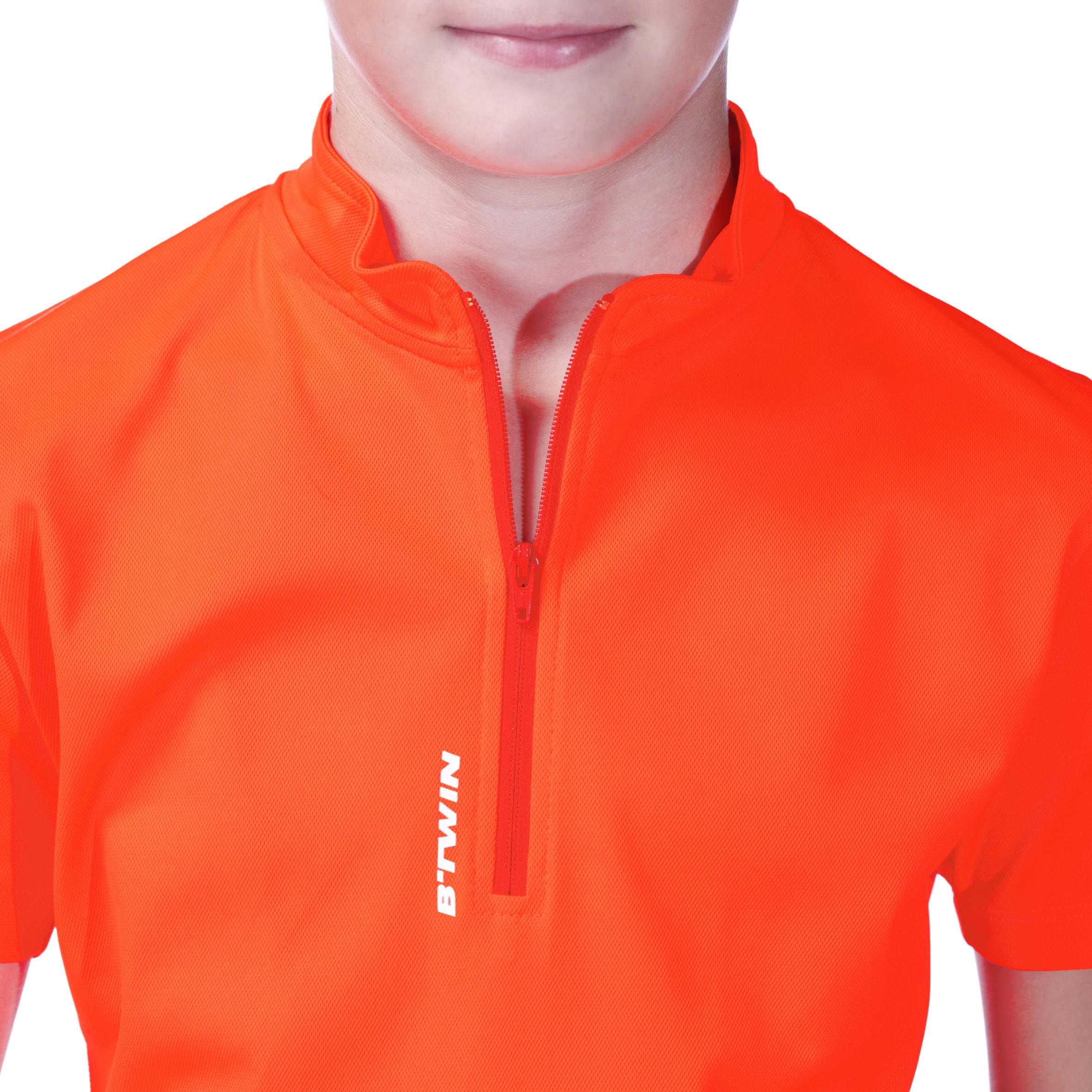 300 Kids' Short Sleeve Cycling Jersey - Red 10/10