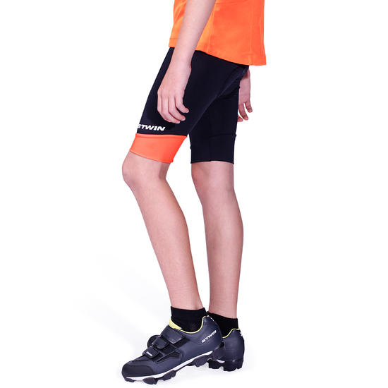 Cuissard sans bretelle vélo enfant 500 noir/rouge Cuissard sans bretelle vélo enfant 500 noir/rouge