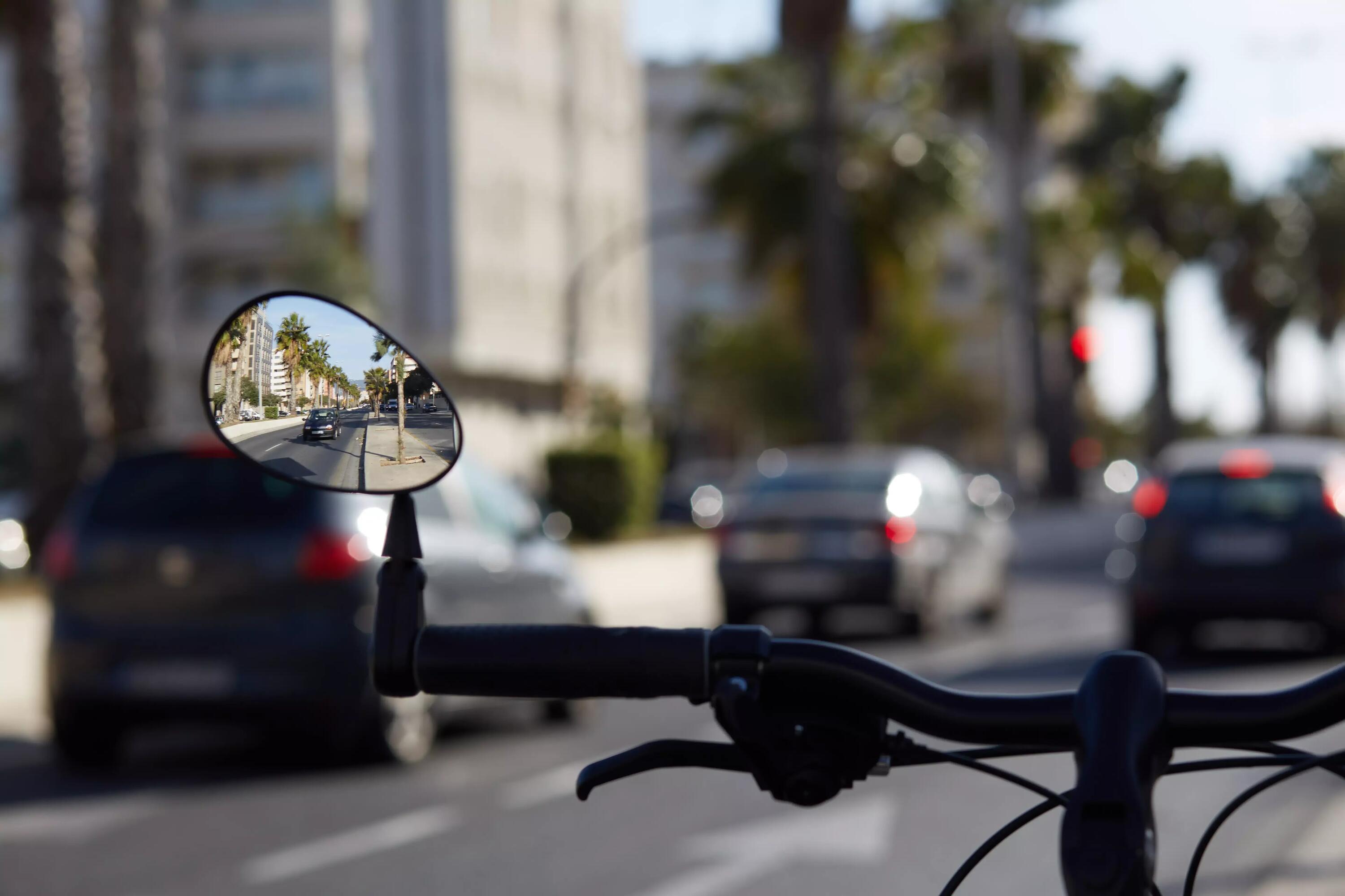 ESPEJO RETROVISOR DE BICICLETA NEGRO 100 2/6