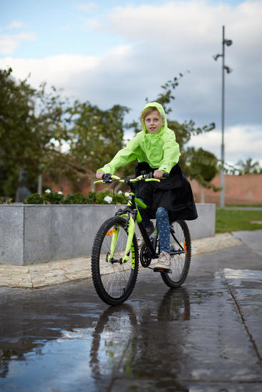Poncho vélo ville 900 enfants jaune noir Poncho vélo ville 900 enfants jaune noir